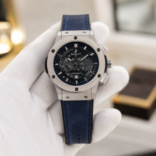 Hublot Inspired Chronograph Watch for Men – Premium Luxury Leather Straps