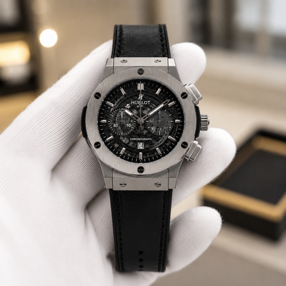 Hublot Inspired Chronograph Watch for Men – Premium Luxury Leather Straps