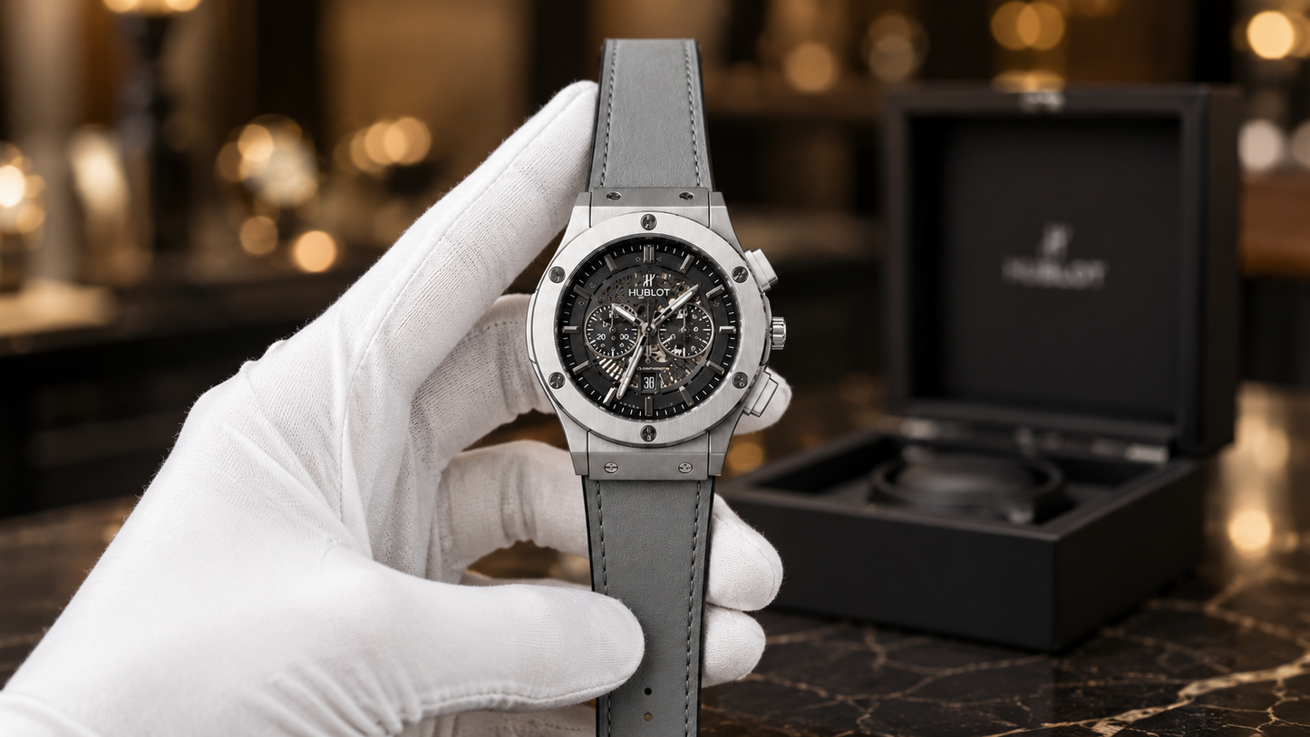 Hublot Inspired Chronograph Watch for Men – Premium Luxury Leather Straps