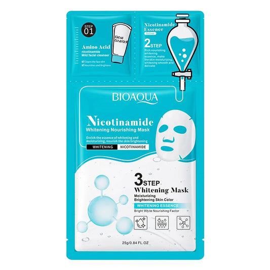 BIOAQUA 3 Step Hyaluronic Acid Facial Sheet Mask