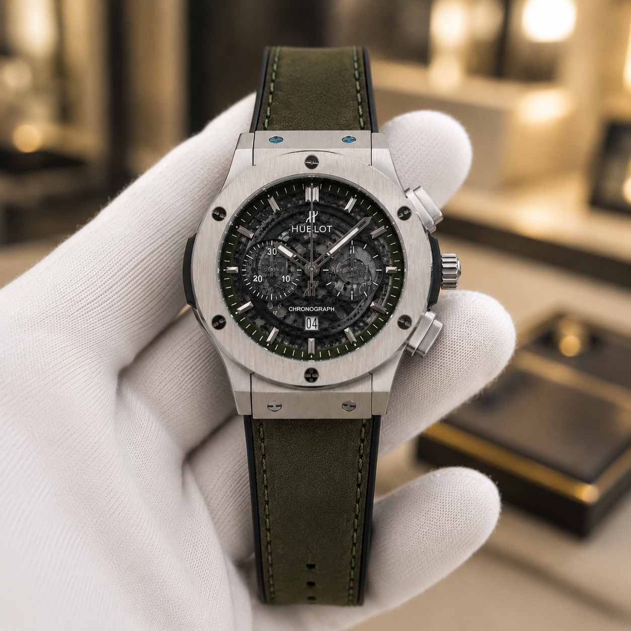 Hublot Inspired Chronograph Watch for Men – Premium Luxury Leather Straps