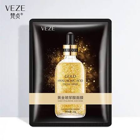 VEZE Gold Hyaluronic Acid Hydrating Face Sheet Mask 25g