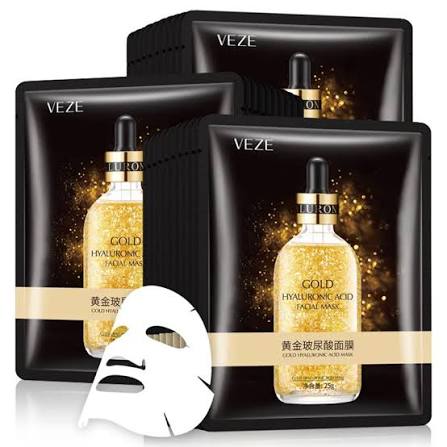 VEZE Gold Hyaluronic Acid Hydrating Face Sheet Mask 25g