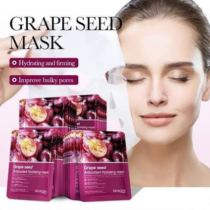 BIOAQUA Grape Seed Antioxidant Face Sheet Mask | Hydrating & Anti-Aging