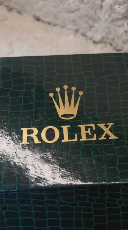 Luxury GMT Master-Style Watch – Black Dial | Rotatable Bezel | Two-Tone Stainless Steel Jubilee Chain