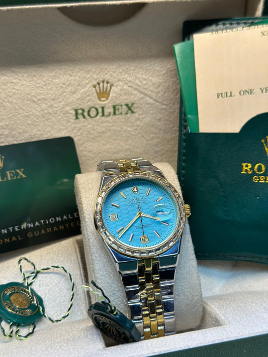 Rolex oyster perpetual - Land Dweller | Master Quality | Date Working | Two Tone Tiffany | Butterfly lock