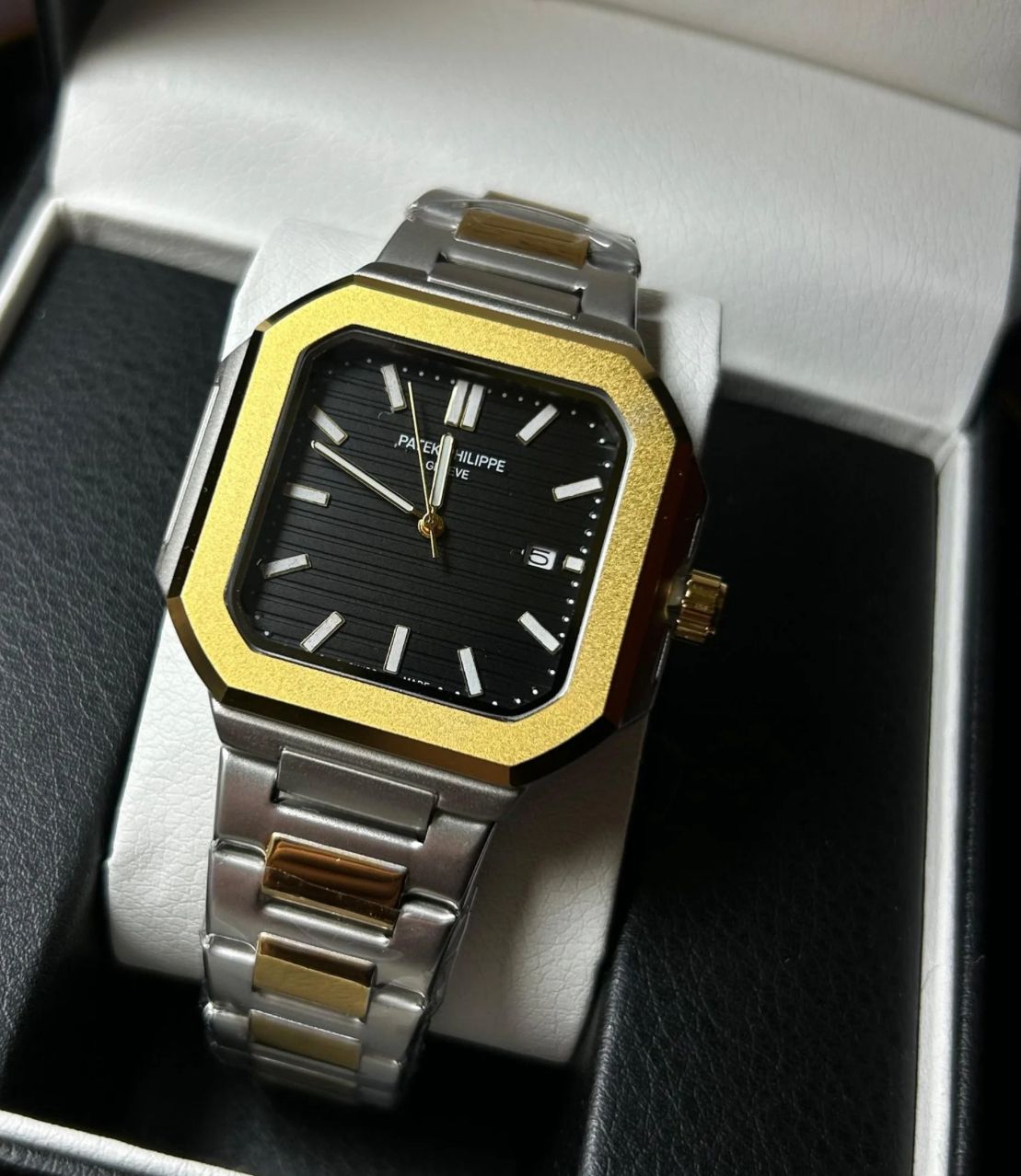 Patek Phillipe Geneve | Master Quality | Date Working | Square Dial