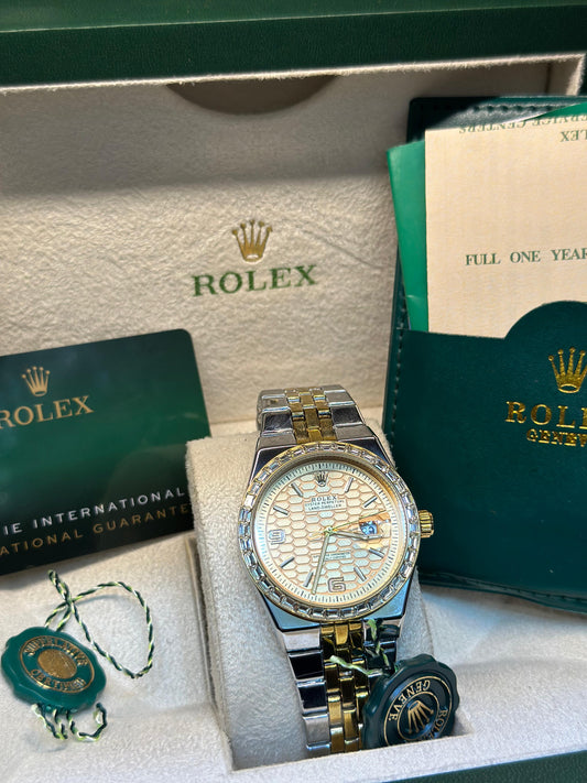 Rolex oyster perpetual - Land Dweller | Master Quality | Date Working | Two Tone Gold | Butterfly lock
