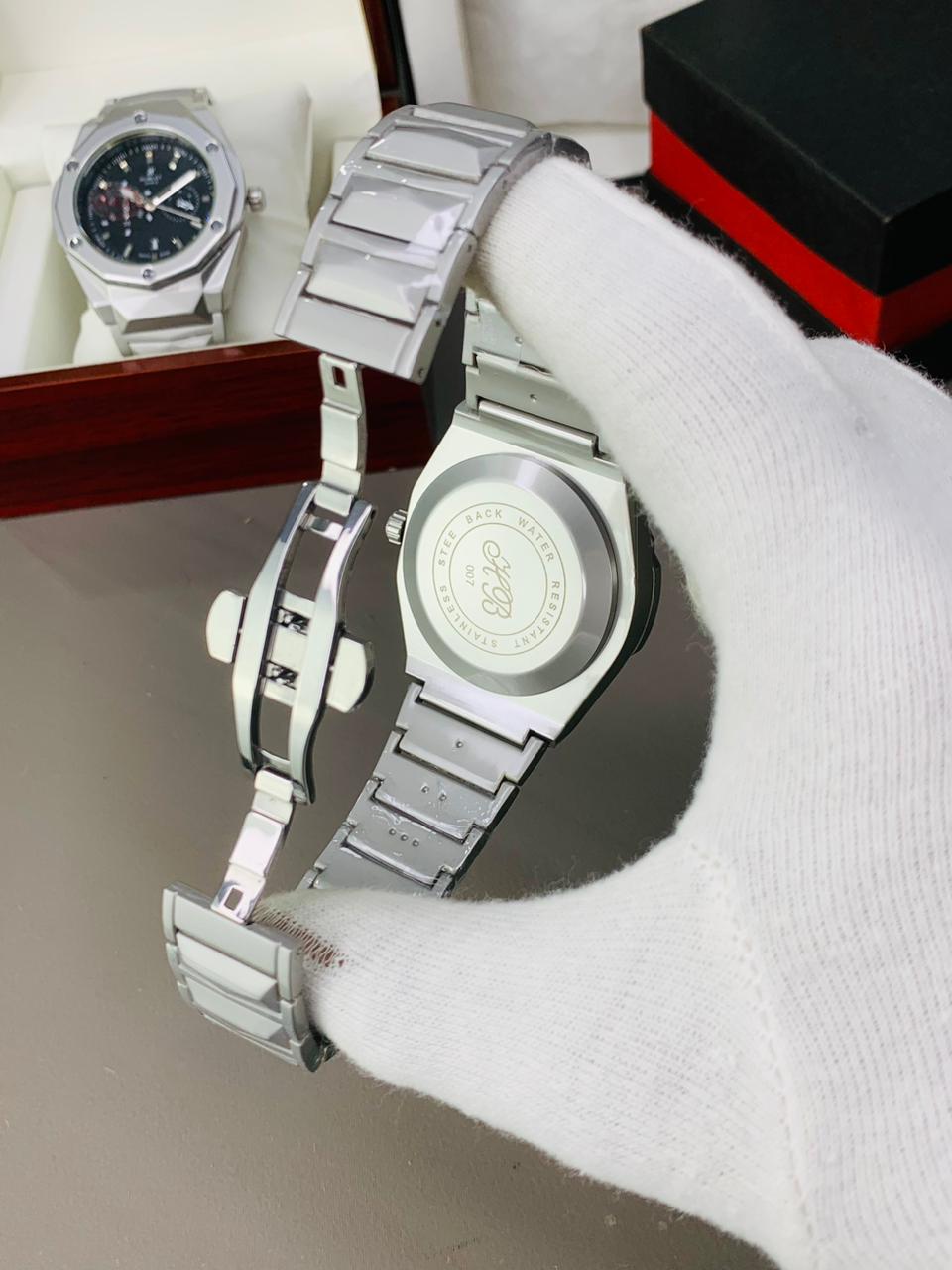 Hublot Big Bang | Diamond cut | Silver White | Date Working  | Heavy weight