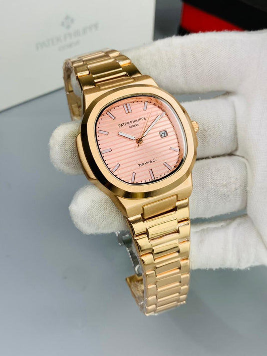 Patek Phillipe Geneve | Master Quality | Rose Gold Pink | Date Working