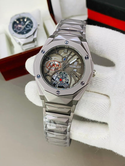 Hublot Big Bang | Diamond cut | Skeleton Dial | Date Working  | Heavy weight | Men's Collection