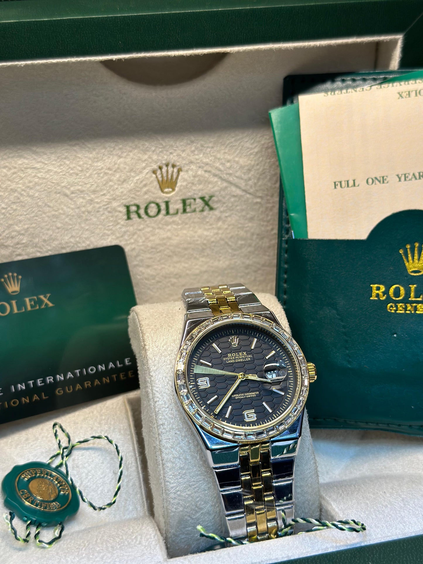 Rolex oyster perpetual - Land Dweller | Master Quality | Date Working | Two Tone Black  | Butterfly lock