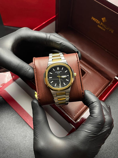 Patek Phillipe Geneve | Master Quality | Two Tone Black | Date Working