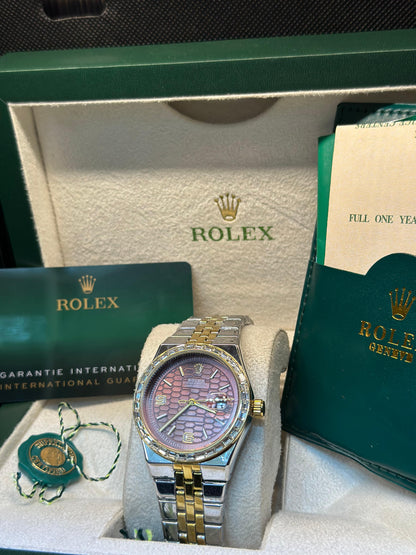 Rolex oyster perpetual - Land Dweller | Master Quality | Date Working | Two Tone Red | Butterfly lock